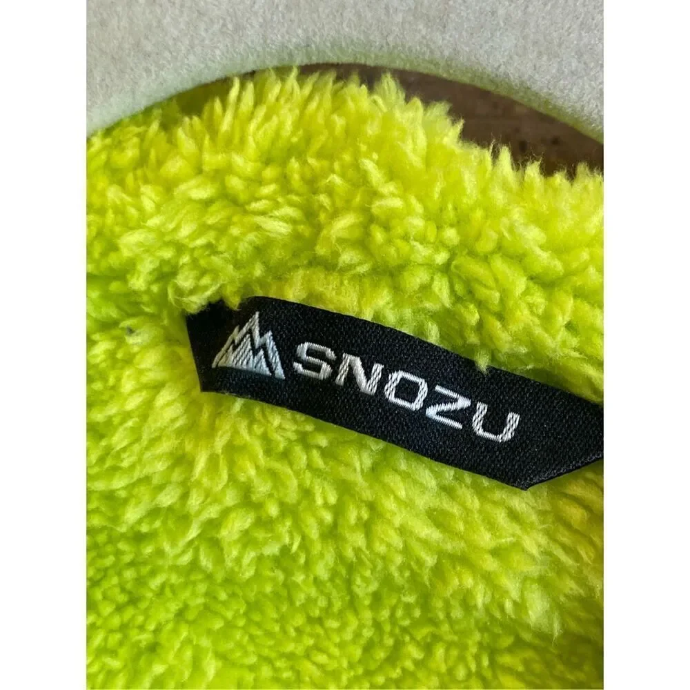 SNOZU Blue\Green Baby Puffer Snowsuit Faux Fur Insulated Polyester Baby Size 18